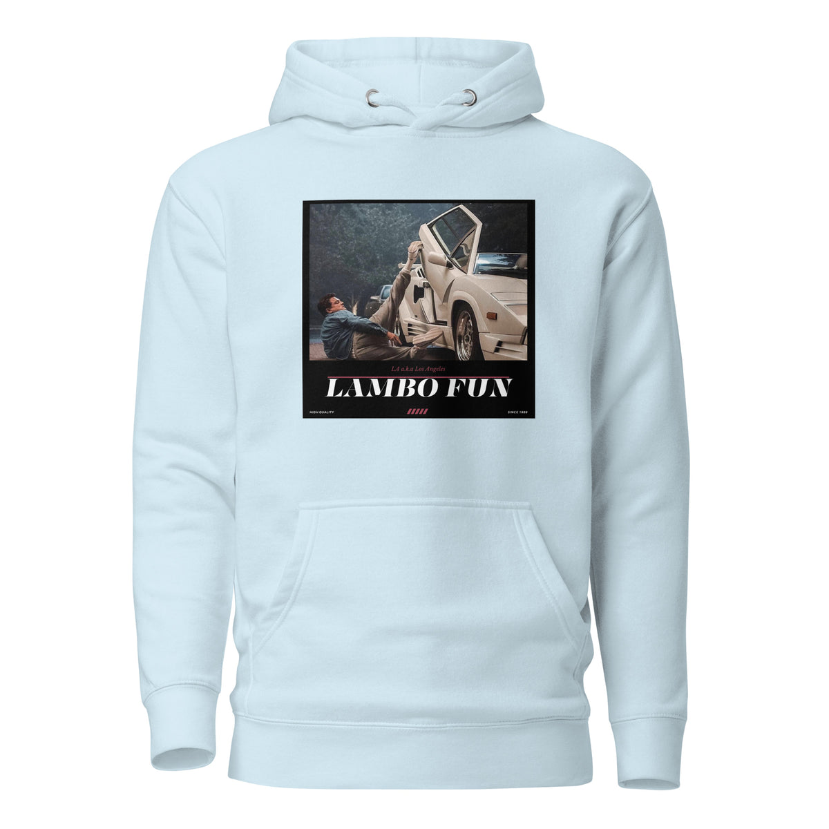 Lambo Fun Unisex Hoodie - Hoodie Sky Blue- Shop at funfusionthreads.com